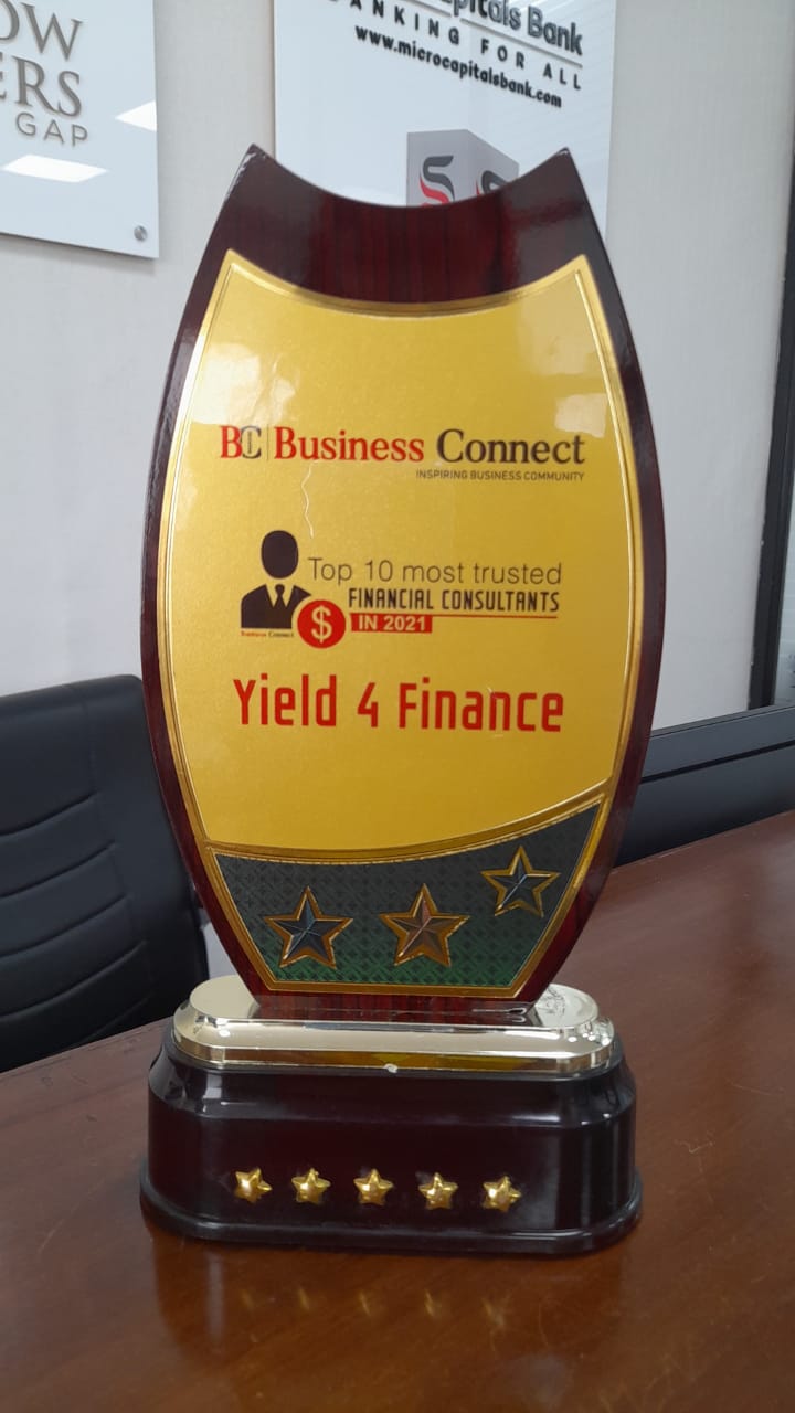 Yield 4 Finance is awarded as one of the Top 10 Most Trusted Financial Consultants in 2021 by Business Connect India